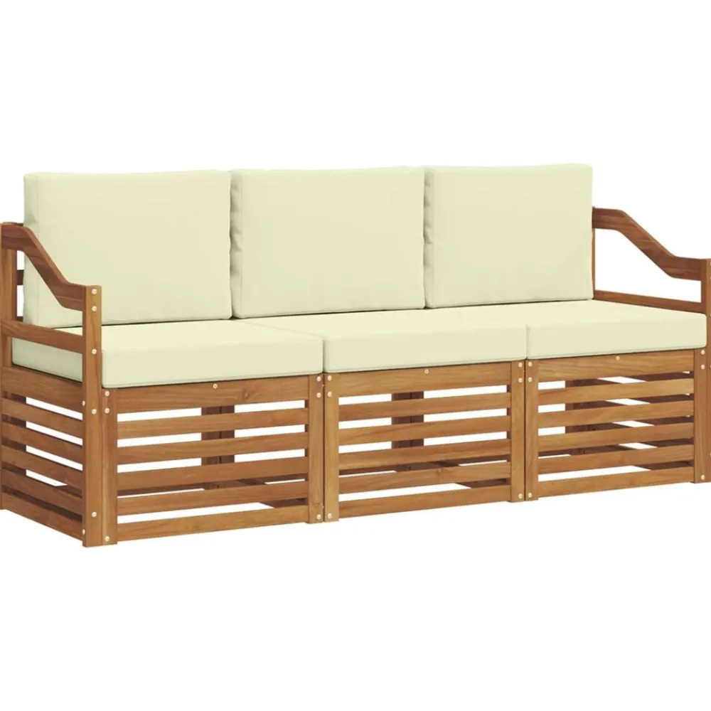 vidaXL Conjuntos De Muebles-Juegos de sofás 3 pcs Madera de Acacia Sólida