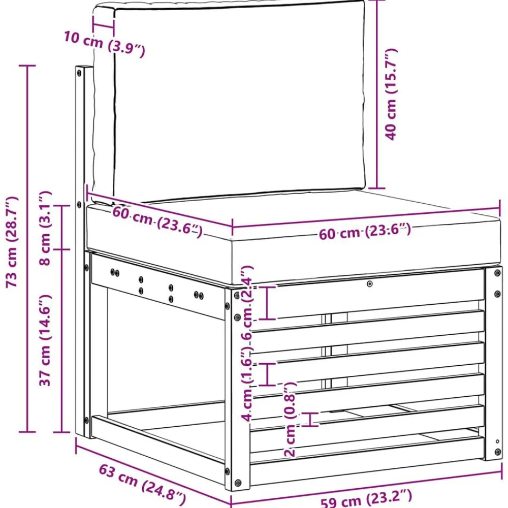 vidaXL Conjuntos De Muebles-Juegos de sofás 3 pcs Madera de Acacia Sólida