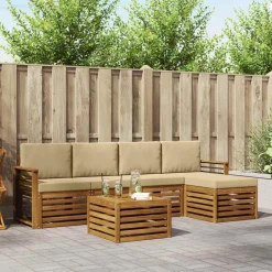 vidaXL Conjuntos De Muebles-Juegos de sofás 6 pcs Madera de Acacia Sólida