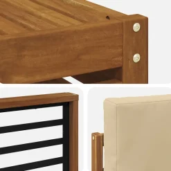 vidaXL Conjuntos De Muebles-Juegos de sofás 6 pcs Madera de Acacia Sólida