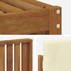 vidaXL Conjuntos De Muebles-Juegos de sofás 5 pcs Madera de Acacia Sólida