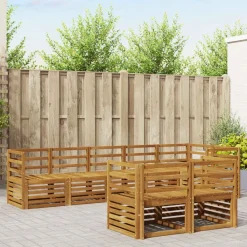 vidaXL Juegos de sofás 8 pcs Madera de Acacia Sólida Natural Sale