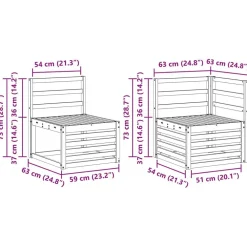 vidaXL Juegos de sofás 8 pcs Madera de Acacia Sólida Natural Sale