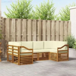 vidaXL Conjuntos De Muebles-Juegos de sofás 6 pcs Madera de Acacia Sólida