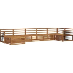 vidaXL Juegos de sofás 7 pcs Madera de Acacia Sólida Natural New