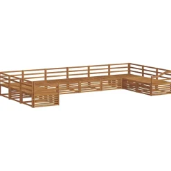 vidaXL Juegos de sofás 10 pcs Madera de Acacia Sólida Natural Hot