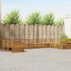 vidaXL Juegos de sofás 10 pcs Madera de Acacia Sólida Natural Hot