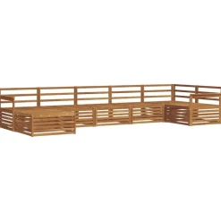 vidaXL Conjuntos De Muebles-Juegos de sofás 7 pcs Madera de Acacia Sólida