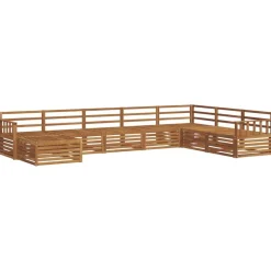 vidaXL Juegos de sofás 8 pcs Madera de Acacia Sólida Natural New