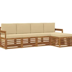 vidaXL Conjuntos De Muebles-Juegos de sofás 5 pcs Madera de Acacia Sólida