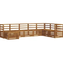 vidaXL Conjuntos De Muebles-Juegos de sofás 8 pcs Madera de Acacia Sólida