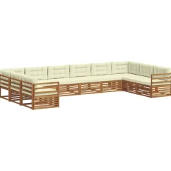 vidaXL Conjuntos De Muebles-Juegos de sofás 10 pcs Madera de Acacia Sólida