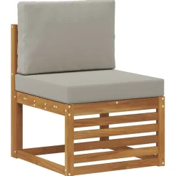 vidaXL Conjuntos De Muebles-Juegos de sofás con cojín 8 pcs Gris Natural y Claro