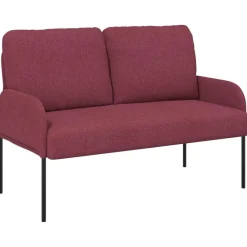 vidaXL Sofás-Juegos de sofás con cojín 3 pcs Rojo vino 115 x 56 x 80 cm