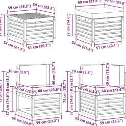 vidaXL Conjuntos De Muebles-Juegos de sofás con cojín 9 pcs Gris Natural y Claro