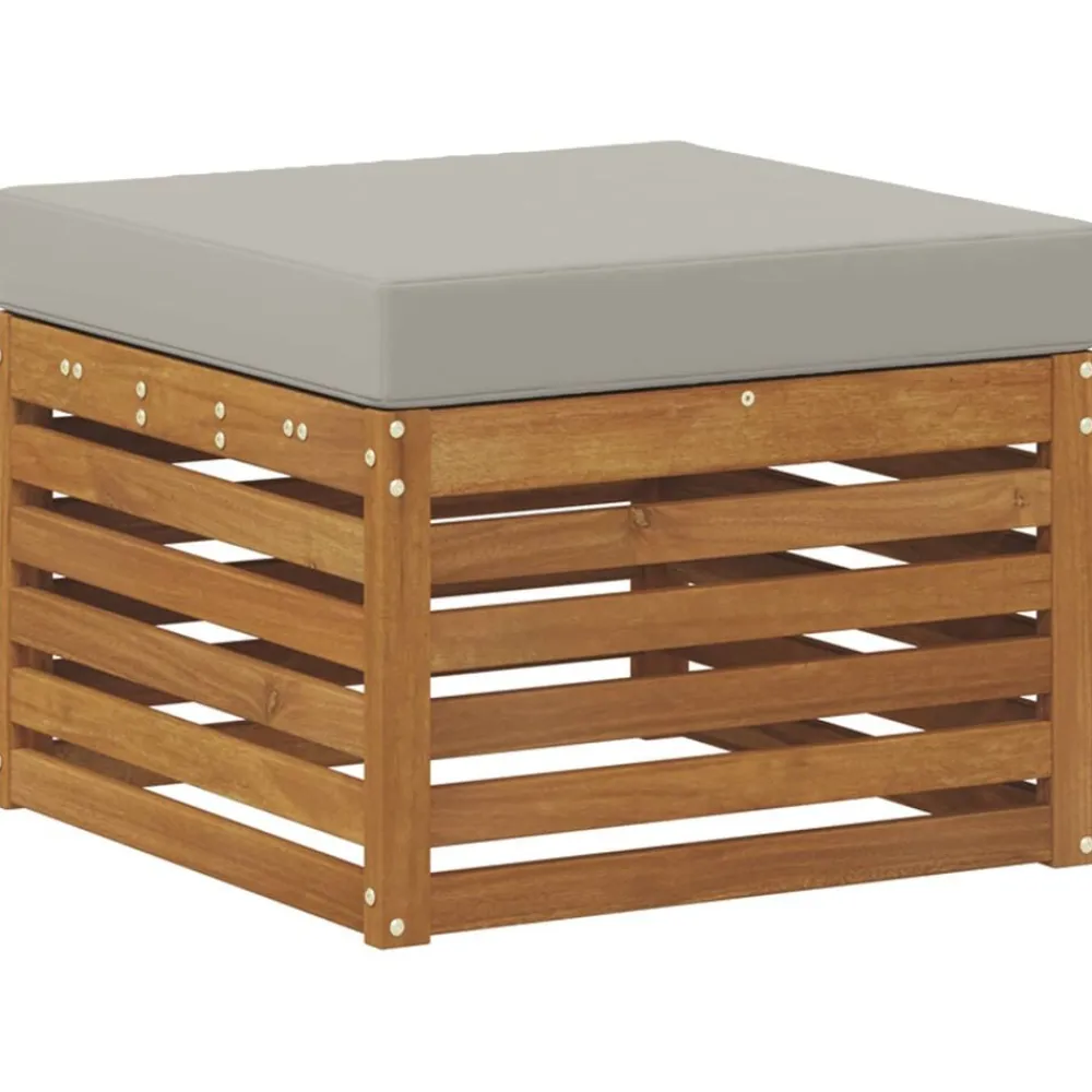 vidaXL Conjuntos De Muebles-Juegos de sofás con cojín 9 pcs Gris Natural y Claro