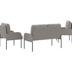 vidaXL Juegos de sofás con cojín 3 pcs 115 x 56 x 80 cm Taupé Clearance