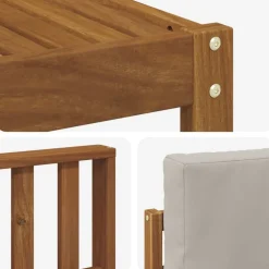 vidaXL Conjuntos De Muebles-Juegos de sofás con cojín 10 pcs Gris Natural y Claro