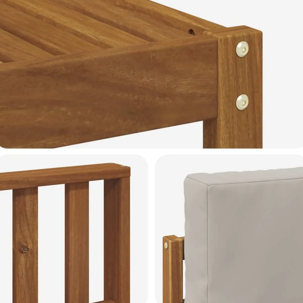 vidaXL Conjuntos De Muebles-Juegos de sofás con cojín 10 pcs Gris Natural y Claro