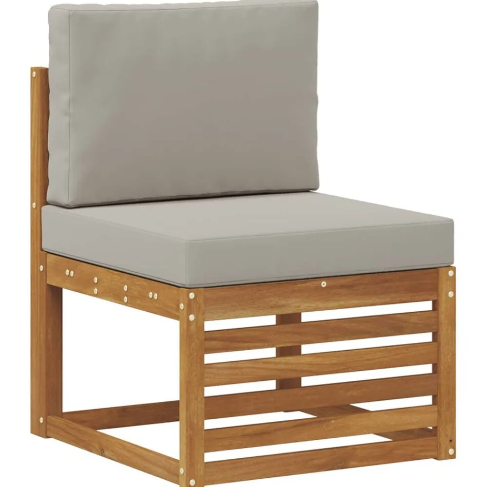 vidaXL Juegos de sofás con cojín 9 pcs Gris Natural y Claro Gris claro y natural Sale