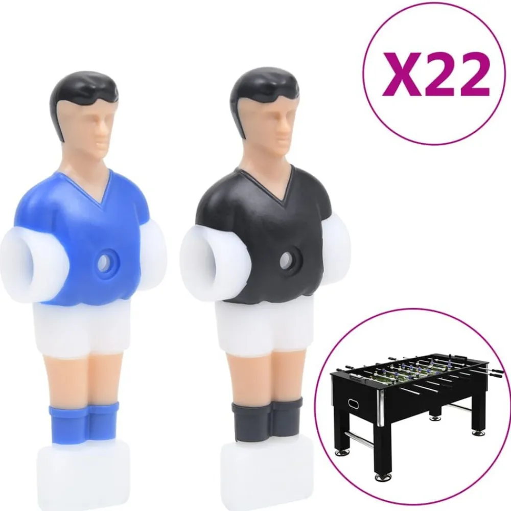 vidaXL Jugadores de futbolín para varillas de 12,7 mm 22 piezas
