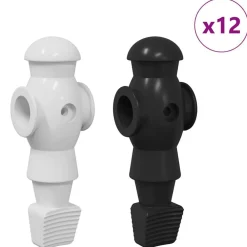 vidaXL Juegos De Interior-Jugadores de futbolín 24 pcs Negro y 3,6 x 3,1 x 10,8 cm HIPS