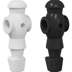 vidaXL Juegos De Interior-Jugadores de futbolín 24 pcs Negro y 3,6 x 3,1 x 10,8 cm HIPS