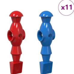vidaXL Juegos De Interior-Jugadores de Mesa de Fútbol 22 pcs Azul y Rojo