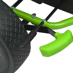 vidaXL Kart con pedales asiento ajustable Verde Hot
