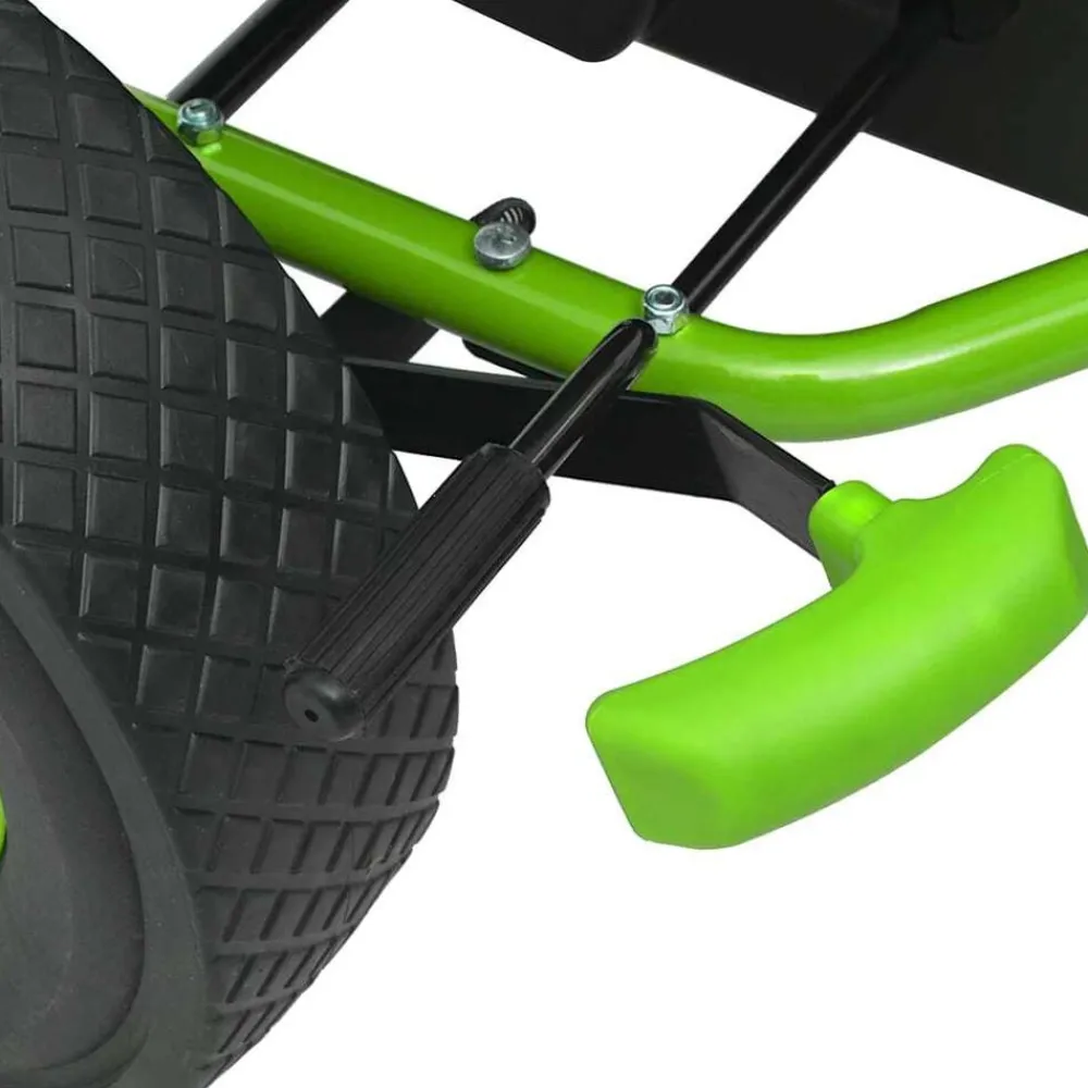 vidaXL Kart con pedales asiento ajustable Verde Hot