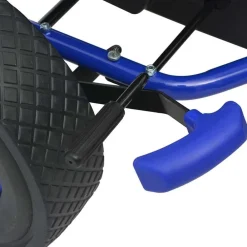 vidaXL Kart con pedales asiento ajustable Azul