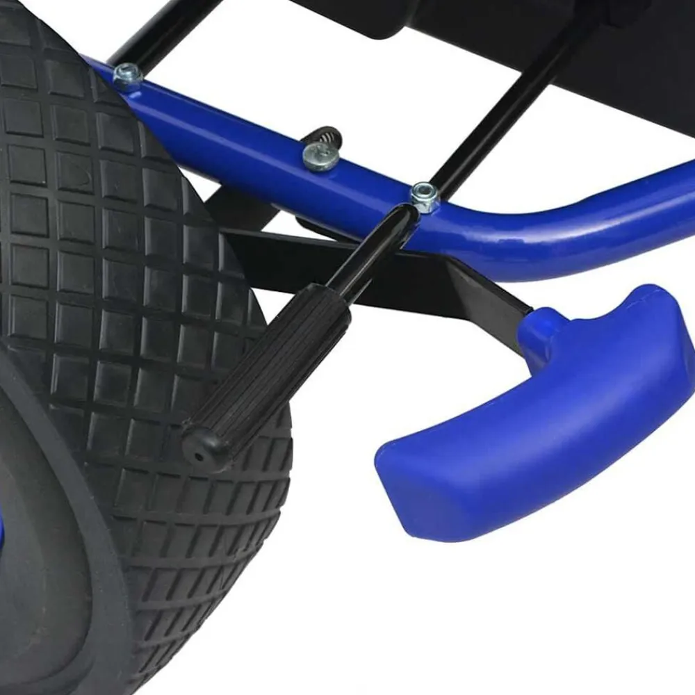 vidaXL Kart con pedales asiento ajustable Azul