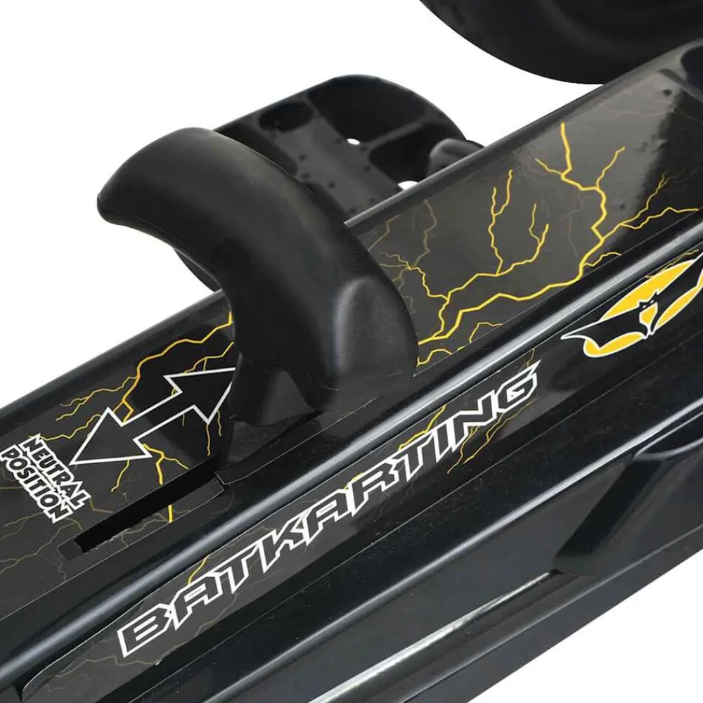 vidaXL Juguetes-Kart con pedales y asiento ajustable negro