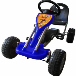 vidaXL Kart correpasillos con pedales Azul Clearance