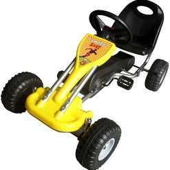 vidaXL Kart correpasillos con pedales Amarillo Best