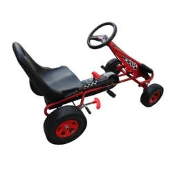 vidaXL Juguetes-Kart para niños con pedales rojo