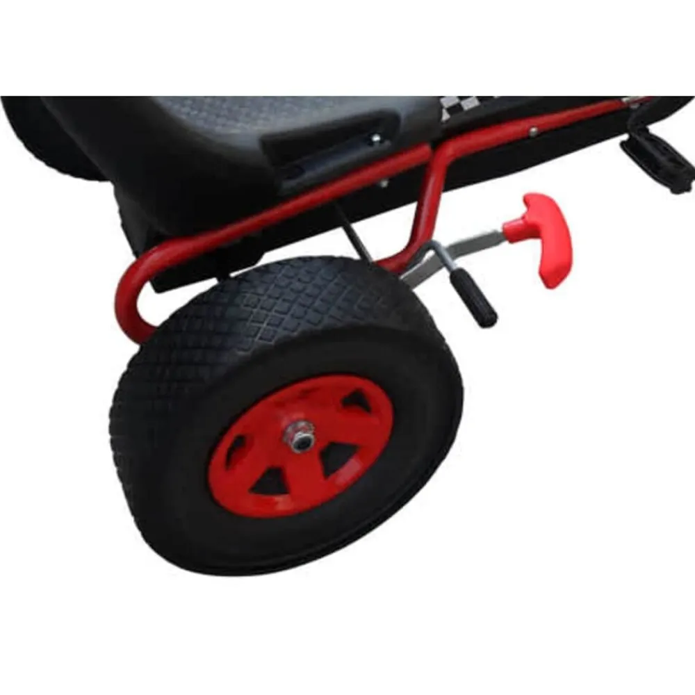 vidaXL Juguetes-Kart para niños con pedales rojo