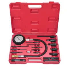 vidaXL Kit comprobador de compresión de motor de diesel 17 piezas Outlet