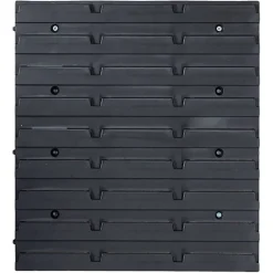 vidaXL Accesorios De Bricolaje-Kit de cajas de almacenaje 80 pzas paneles de pared rojo negro
