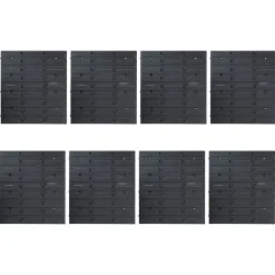 vidaXL Kit de cajas de almacenaje 136 pzas paneles de pared rojo/negro Hot