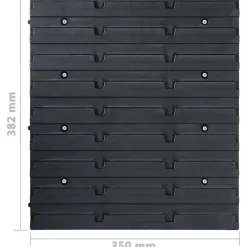 vidaXL Kit de cajas de almacenaje 136 pzas paneles de pared rojo/negro Hot