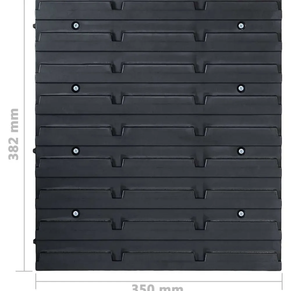 vidaXL Kit de cajas de almacenaje 136 pzas paneles de pared rojo/negro Hot