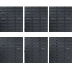 vidaXL Accesorios De Bricolaje-Kit de cajas de almacenaje 96 pzas paneles de pared negro