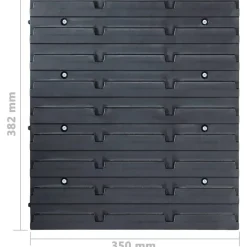 vidaXL Kit de cajas de almacenaje 96 piezas con paneles de pared Azul