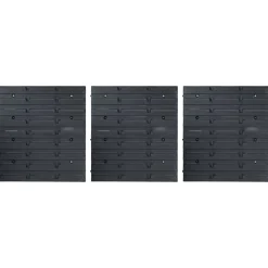 vidaXL Kit de cajas de almacenaje 48 pzas paneles de pared azul negro Online