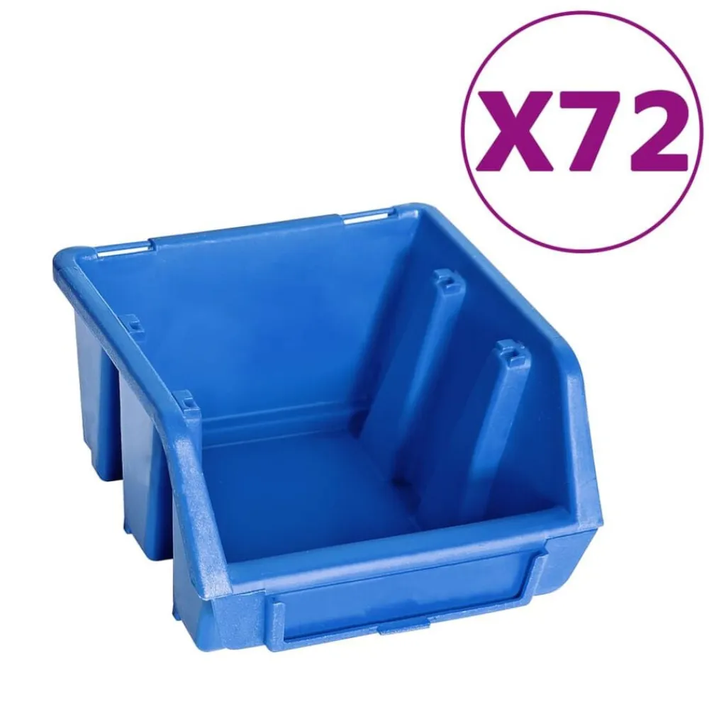vidaXL Kit de cajas de almacenaje 128 pzas paneles de pared rojo negro Clearance