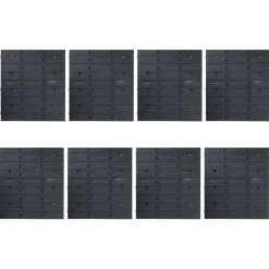 vidaXL Kit de cajas de almacenaje 128 pzas paneles de pared rojo negro Clearance