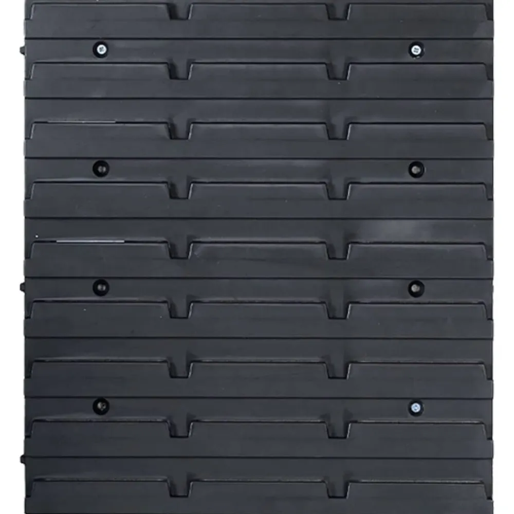 vidaXL Kit de cajas de almacenaje 128 pzas paneles de pared rojo negro Clearance