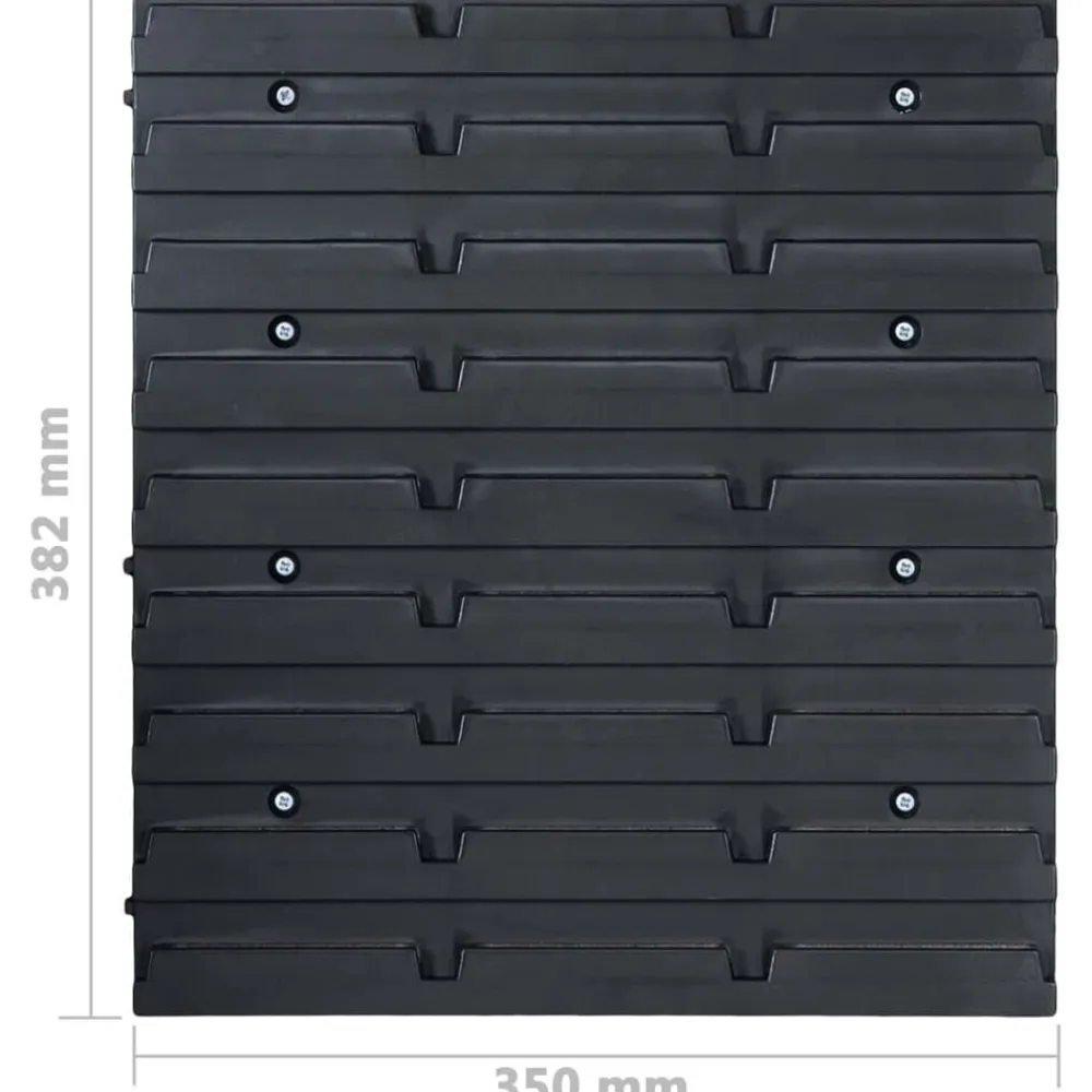 vidaXL Kit de cajas de almacenaje 34 pzas paneles de pared rojo negro Outlet