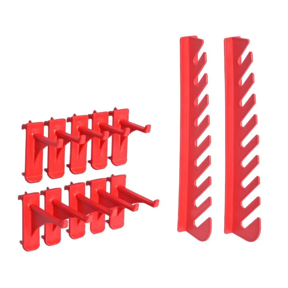 vidaXL Kit de cajas de almacenaje 34 pzas paneles de pared rojo negro Outlet